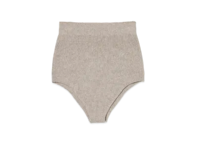 AURALEE Super Fine Cashmere Silk Knit Shorts "Top Beige"