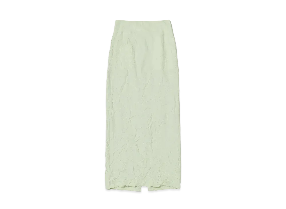 AURALEE Wrinkled Washed Finx Twill Skirt "Light Green"