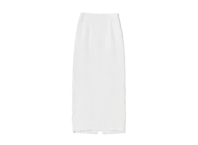 AURALEE Wrinkled Washed Finx Twill Skirt "White"