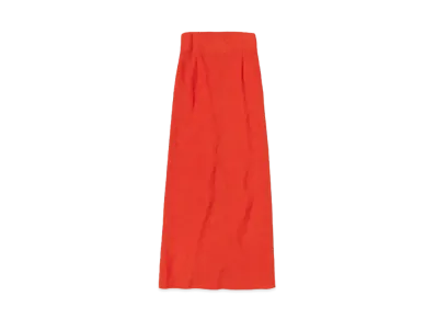 AURALEE Linen Silk Tweed Skirt "Red"