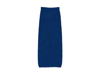 AURALEE Cotton Lily-Yarn Mesh Knit Skirt "Blue"