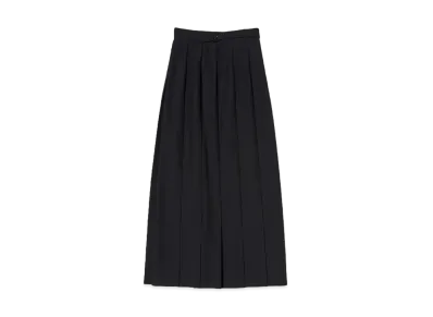 AURALEE Tropical Wool Kid Mohair Pleated Skirt "Black"