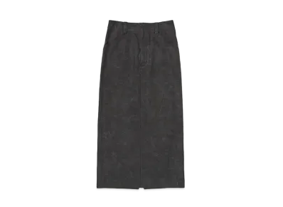 AURALEE Washed Hard Twist Canvas Skirt "INK Black"