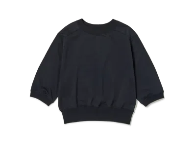 AURALEE Elastic High Gauge Sweat Half Sleeve P/O "INK Black"