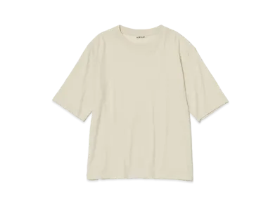 AURALEE Extra Fine Wool Jersey Tee "Ivory"