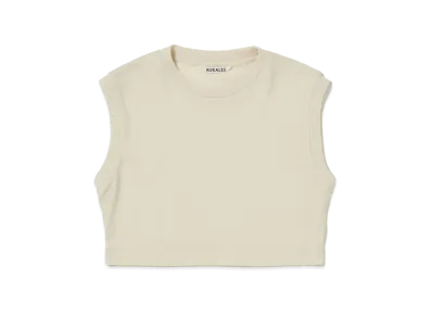 AURALEE Extra Fine Wool Jersey Short Sleeveless "Ivory"