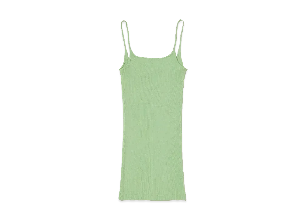 AURALEE Organic Soft Rib Camisole "Light Green"