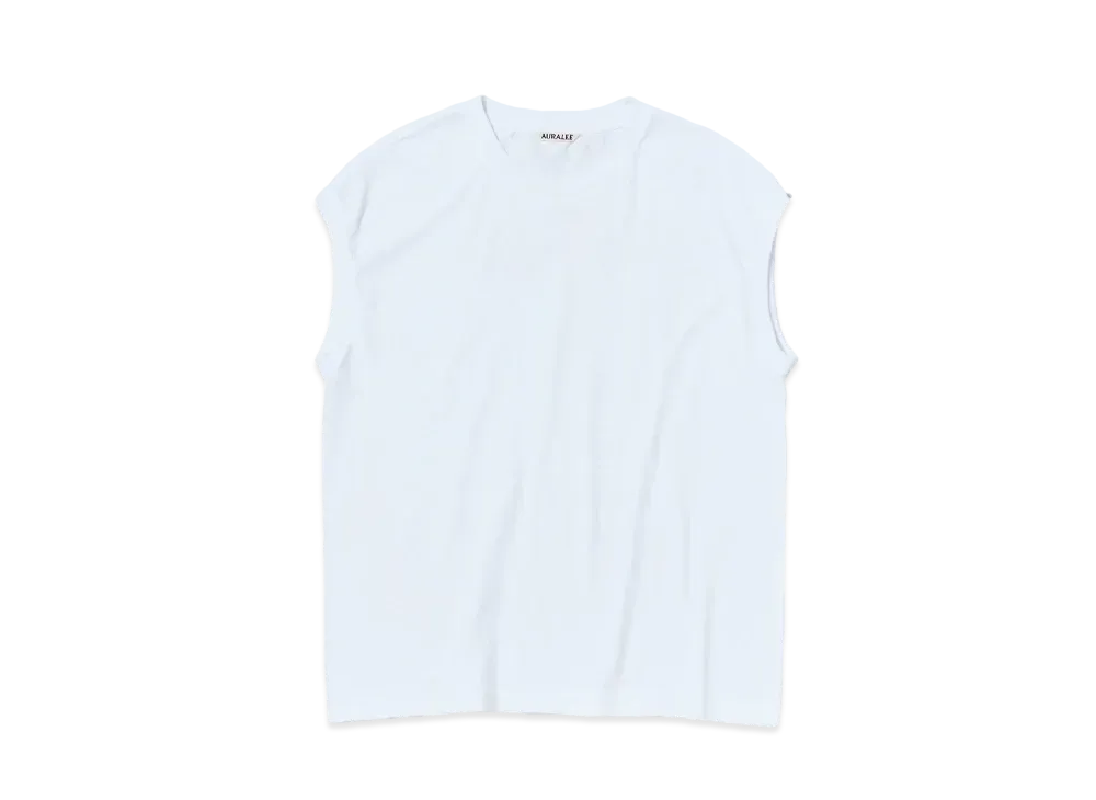AURALEE Seamless Crew Neck Sleeveless "White"