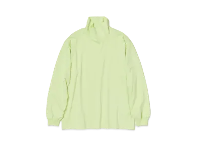 AURALEE Luster Plaiting Hi Neck L/S Tee "Lime Yellow"