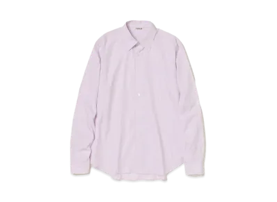 AURALEE Suvin High Count Cloth Stripe Shirt "Light Purple"
