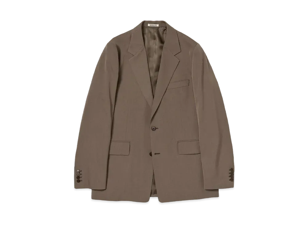 AURALEE Light Wool Max Gabardine Jacket "Top Brown"