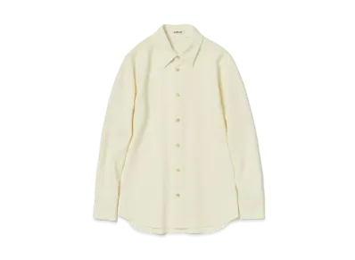 AURALEE Tense Wool Double Cloth Shirt "Ivory"
