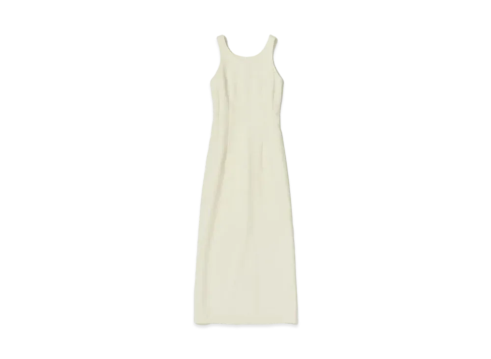 AURALEE Tense Wool Double Cloth Dress "Ivory"