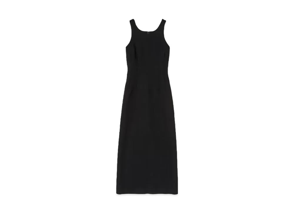 AURALEE Tense Wool Double Cloth Dress "Black"