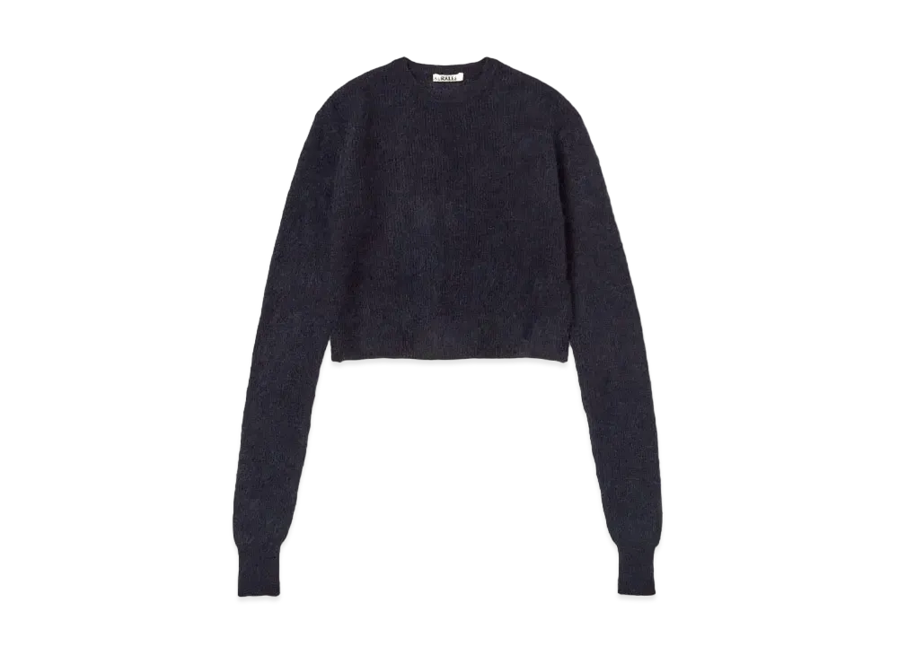 AURALEE Baby Suri Alpaca Sheer Knit P/O "Navy"