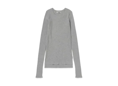AURALEE Super Fine Wool High Gauge Rib Knit P/O "Top Gray"