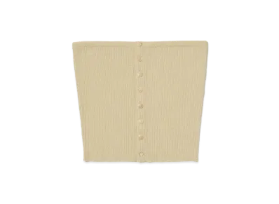 AURALEE Super Fine Wool High Gauge Rib Knit Bandeau "Light Beige"