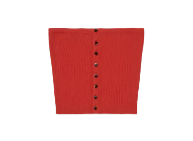 AURALEE Super Fine Wool High Gauge Rib Knit Bandeau "Red"