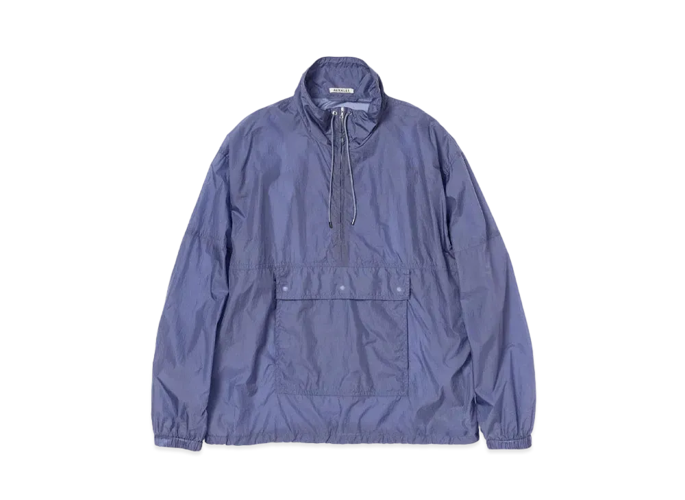 AURALEE Washed Super Light Airy Nylon Anorak "Light Purple"