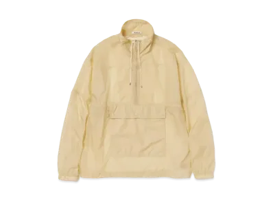 AURALEE Washed Super Light Airy Nylon Anorak "Ivory Beige"