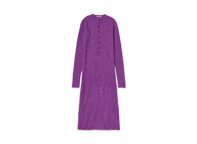 AURALEE Baby Suri Alpaca Sheer Knit One-Piece "Purple"