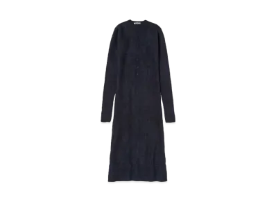 AURALEE Baby Suri Alpaca Sheer Knit One-Piece "Navy"