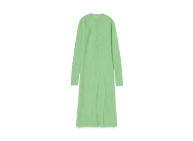 AURALEE Baby Suri Alpaca Sheer Knit One-Piece "Light Green"