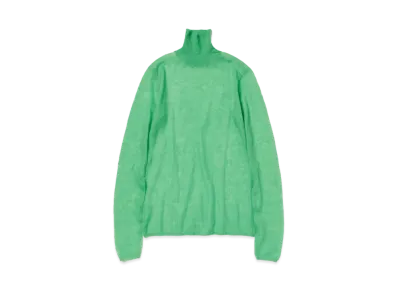 AURALEE Kid Mohair Sheer Knit Turtle "Green"