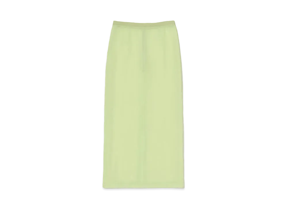 AURALEE Elastic Sheer Nylon Skirt "Lime Green"