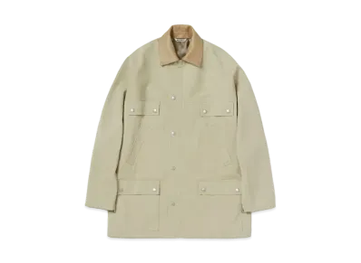 AURALEE Wool Cavarly Twill Laminate Hunting Blouson "Light Khaki"