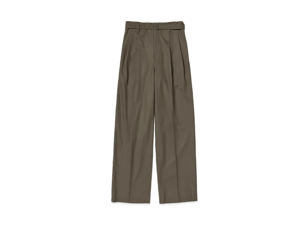 AURALEE Super Fine Tropical Wool Slacks "Dark Khaki"