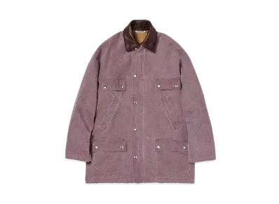 AURALEE Washed Organic Canvas Hunting Blouson "Purple"
