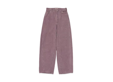 AURALEE Washed Organic Canvas Pants "Purple"