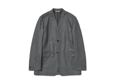 AURALEE Wool Fulling Flannel Stripe Jacket "Top Gray"