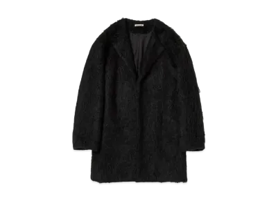 AURALEE Brushed Mohair Shaggy Coat "Black"
