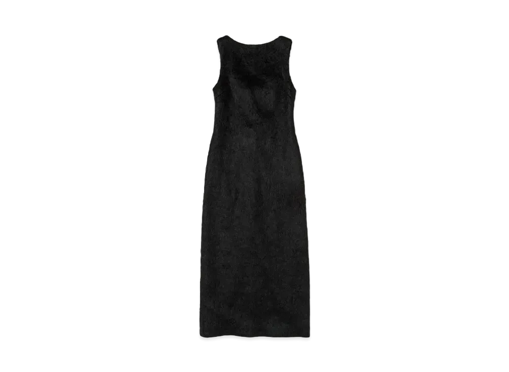 AURALEE Brushed Mohair Shaggy Dress "Black"