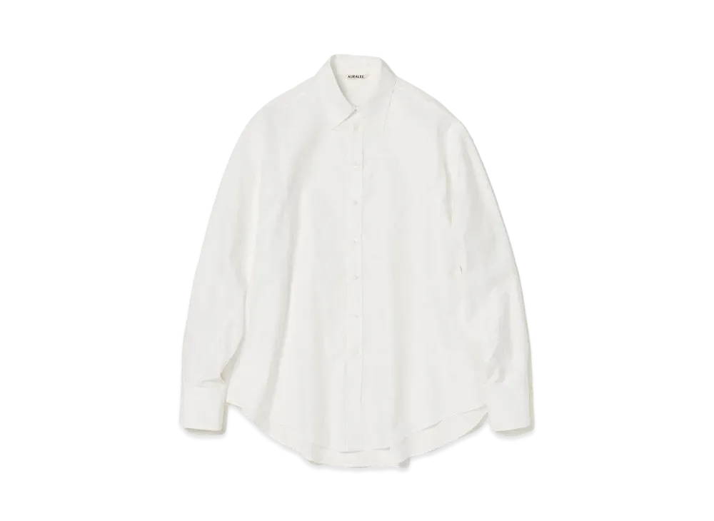 AURALEE High Count Finx Ox Dolman Sleeve Shirt "White"