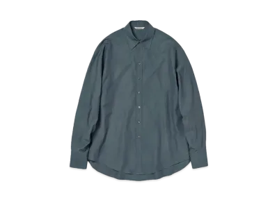 AURALEE High Count Finx Ox Dolman Sleeve Shirt "Dark Blue"