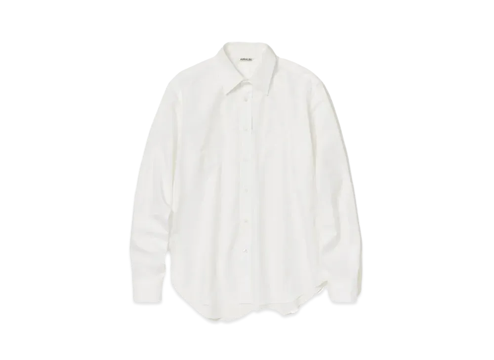 AURALEE High Count Finx Ox Shirt "White"