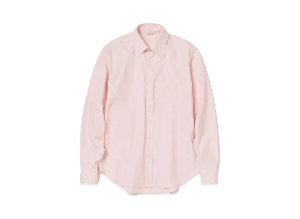 AURALEE High Count Finx Ox Shirt "Light Pink"