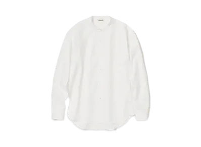 AURALEE High Count Finx Ox Stand Collar Shirt "White"