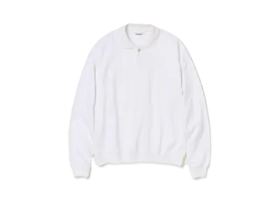AURALEE Pima Light Sweat Polo "White"