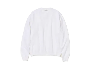AURALEE Pima Light Sweat P/O "White"