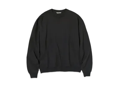 AURALEE Pima Light Sweat P/O "Ink Black"