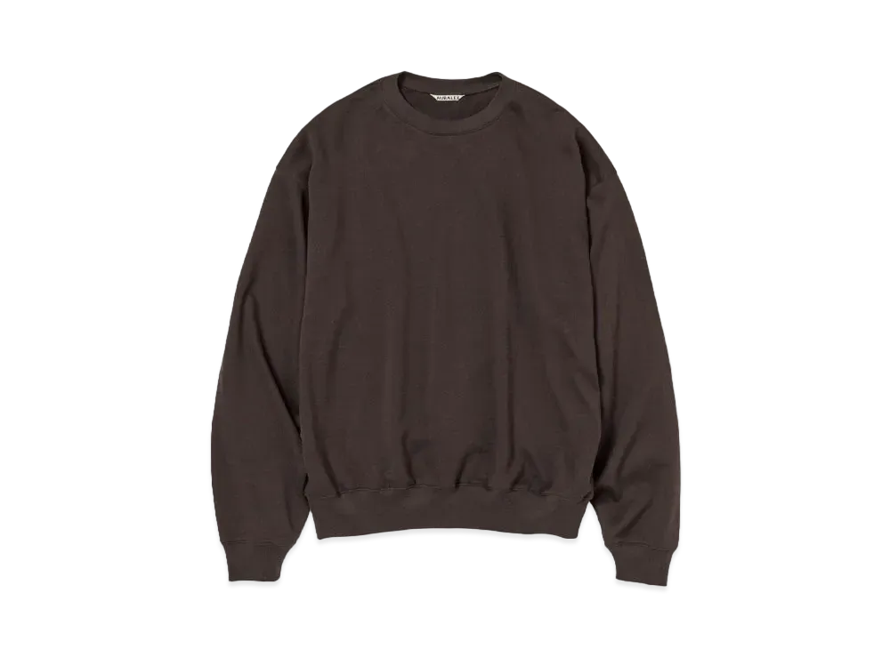 AURALEE Super High Gauge Sweat P/O "Dark Brown"