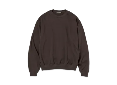 AURALEE Super High Gauge Sweat P/O "Dark Brown"