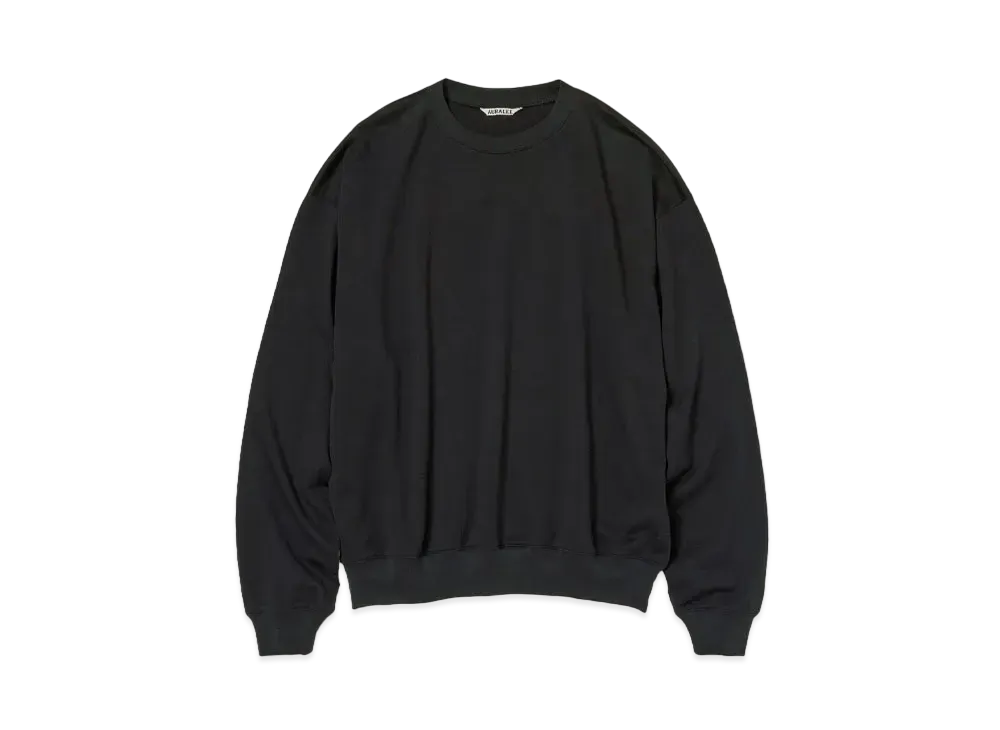 AURALEE Super High Gauge Sweat P/O "Ink Black"
