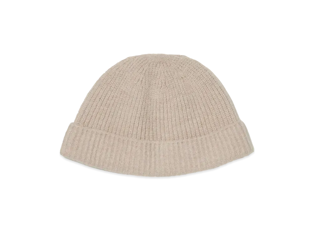 AURALEE Wool Soft Cord Knit Cap "Top Beige"