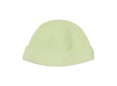 AURALEE Wool Soft Cord Knit Cap "Light Lime"