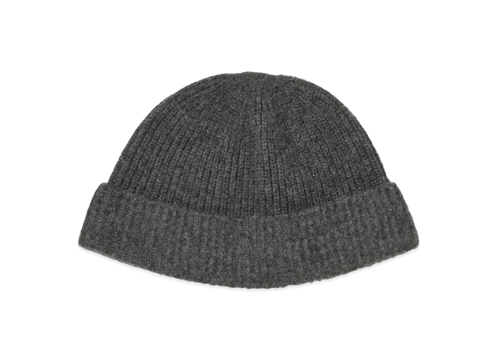 AURALEE Wool Soft Cord Knit Cap "Top Charcoal"